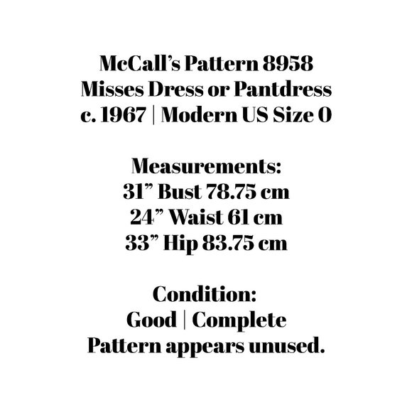 Late 60s Mod Scooter Dress or Pantdress McCalls Sewing Pattern 8958 Bust 31 - Picture 11 of 12